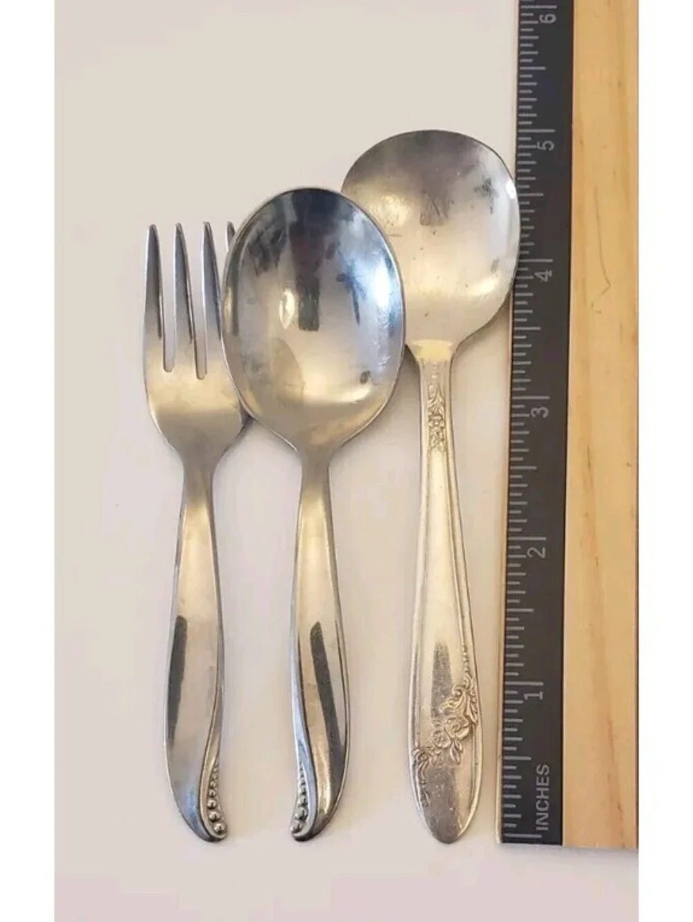 VTG International Stainless Deluxe Tutor Plate Oneida Baby Fork Spoon